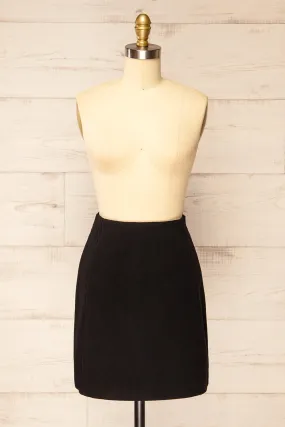 Aberforth Black | Short Felt Skirt w/ Pockets