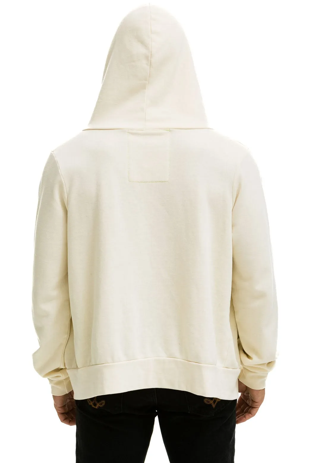 5 STRIPE HOODIE - VINTAGE WHITE // GREY