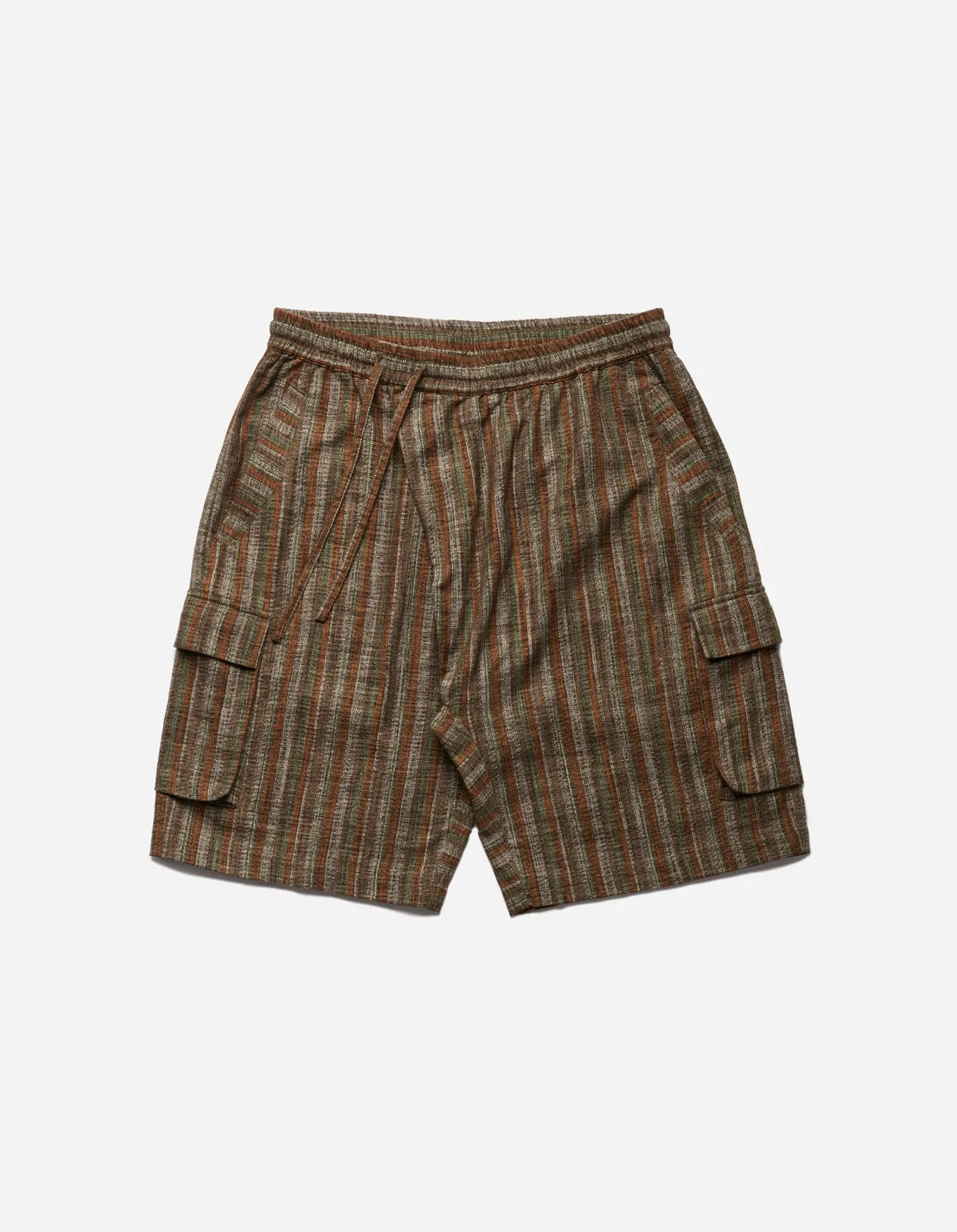 5117 Wagara Low Cargo Track Shorts Olive