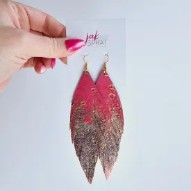 5inch Hand Painted Leather Feather Shoulder Dusters | JAK SPRAT