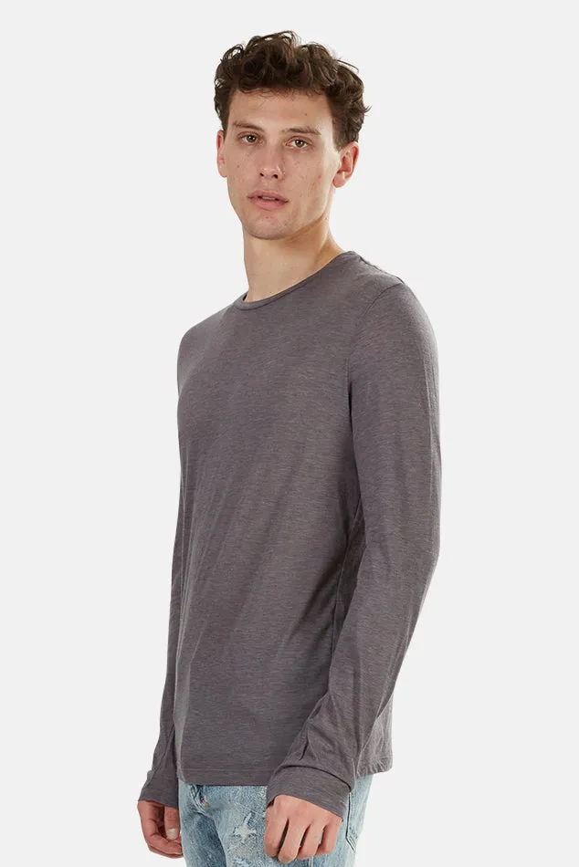 66 Long Sleeve Tee Mauve Charcoal