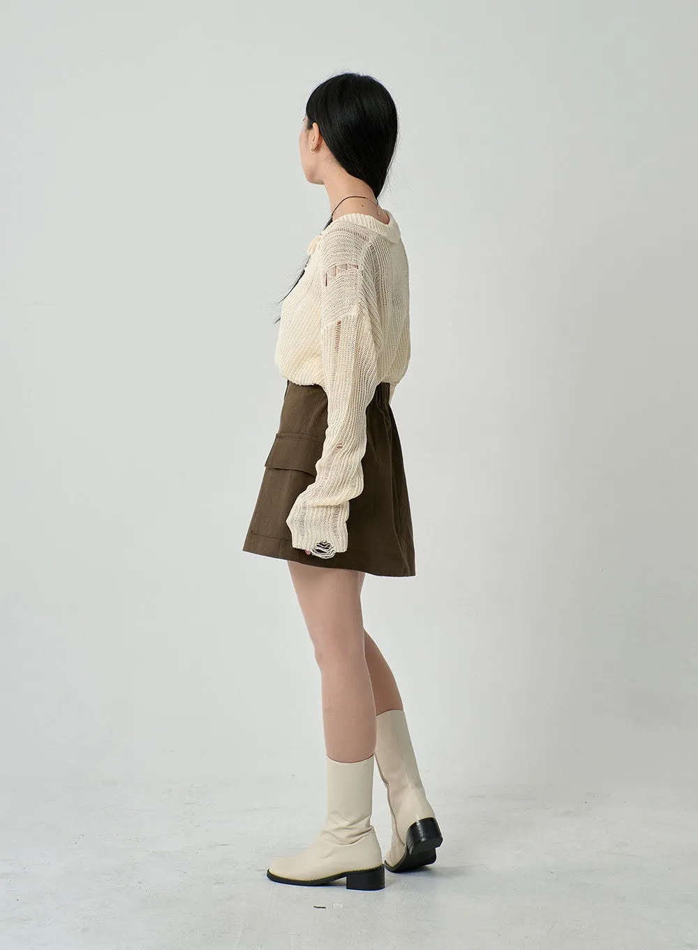 A-Line Cargo Mini Skirt ON18