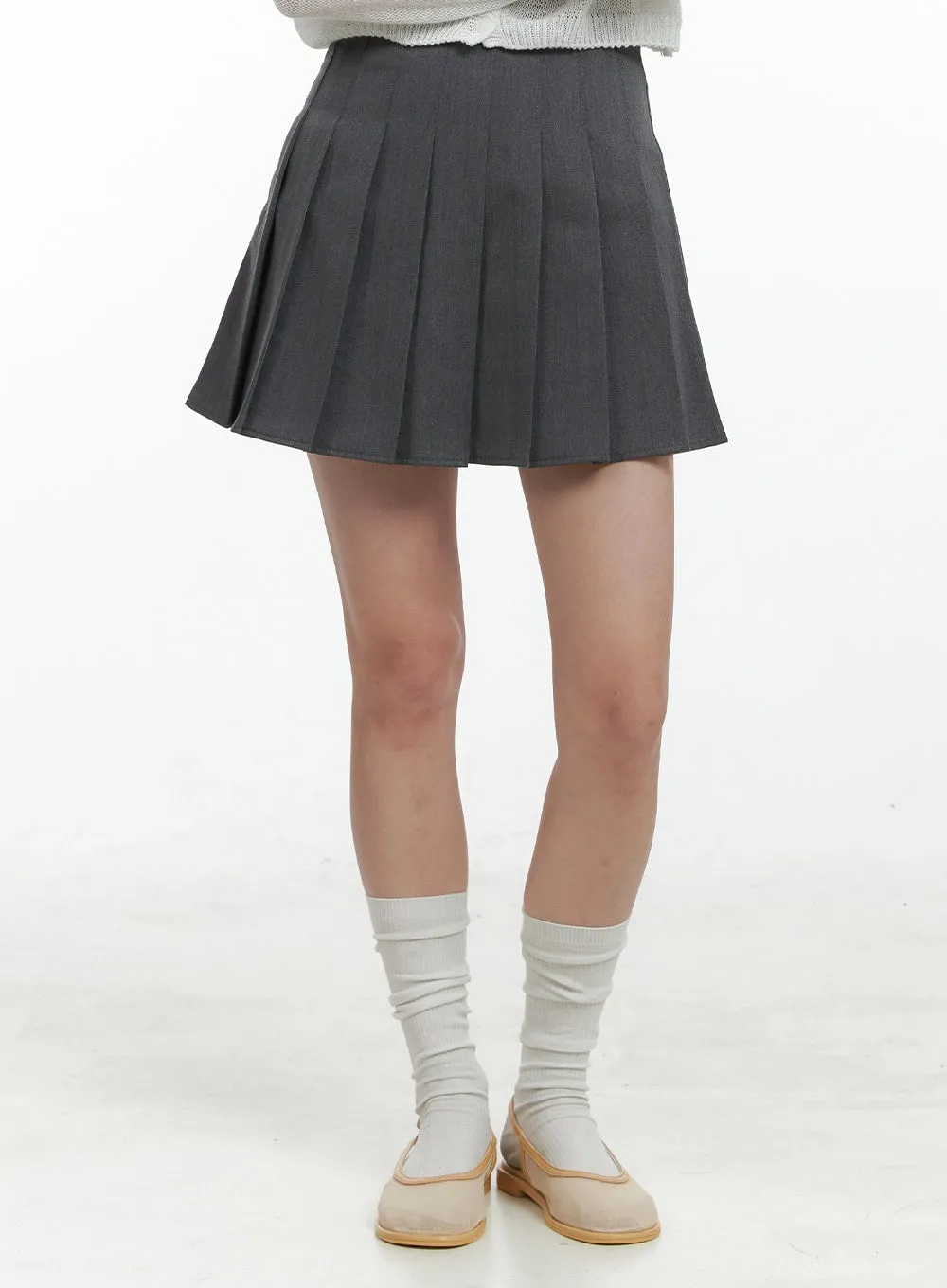 A-Line Pleated Mini Skirt OL411