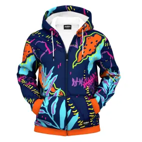 Abstract Garden Zip Up Hoodie