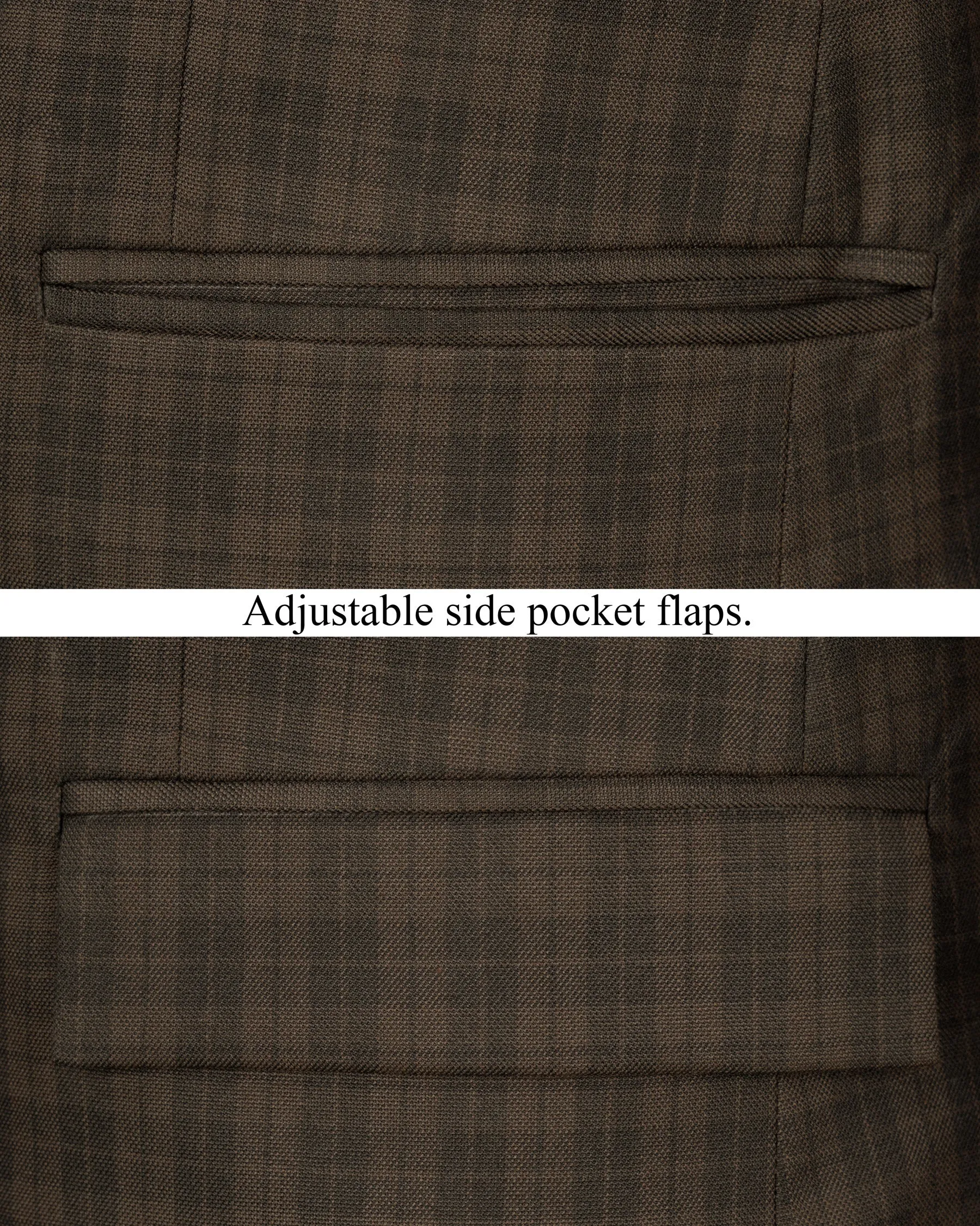 Armadillo Brown Plaid Double-breasted Blazer