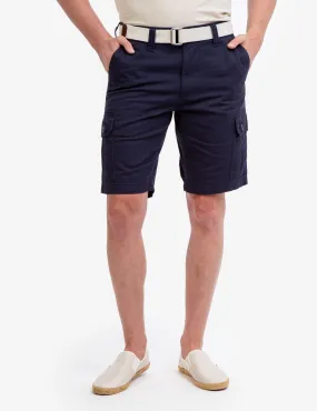 BELTED TWILL CARGO SHORTS