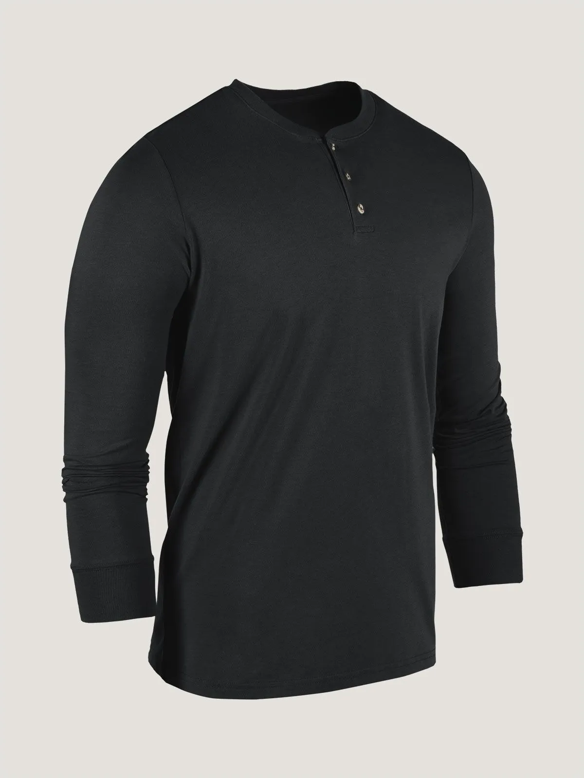 Black Long Sleeve Henley