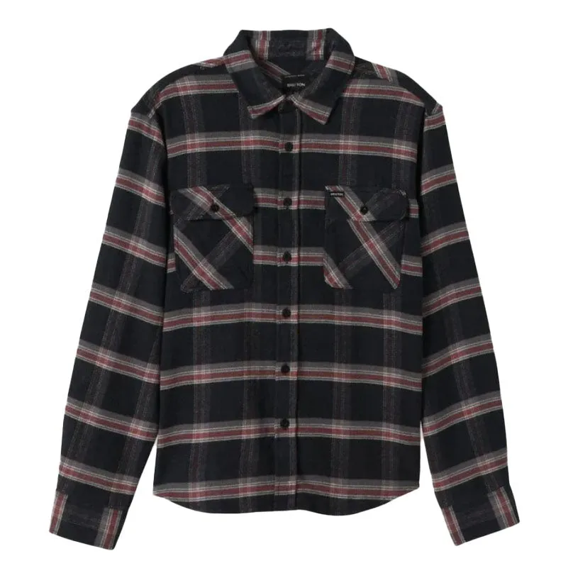 BOWERY STRETCH WR FLANNEL BLACK/CHARCOAL/BARN RED