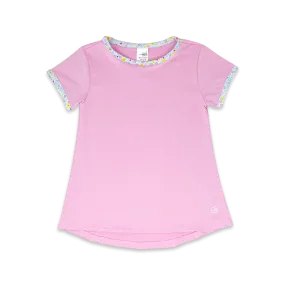 Bridget Basic Tee | Light Pink with Itsy Bitsy Floral (4T)