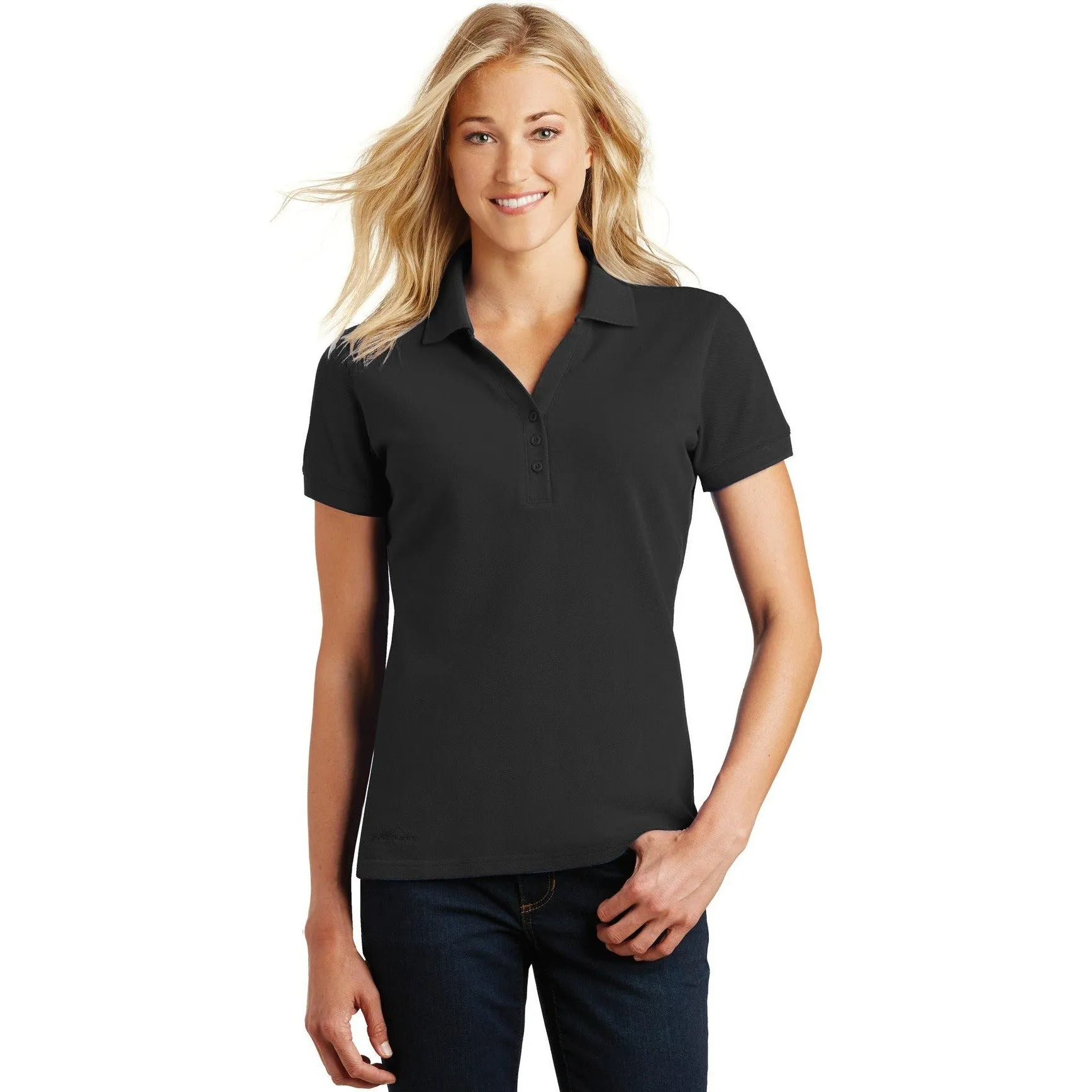 CLOSEOUT - Eddie Bauer Ladies Cotton Pique Polo