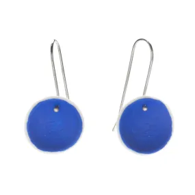 Dark Blue Porcelain Medium Pod Earrings