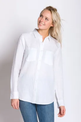 Delora | Women's Long Sleeve Linen Shirt