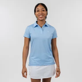 Dime Dot Performance Polo | The Dime Dot - Baby Blue/White