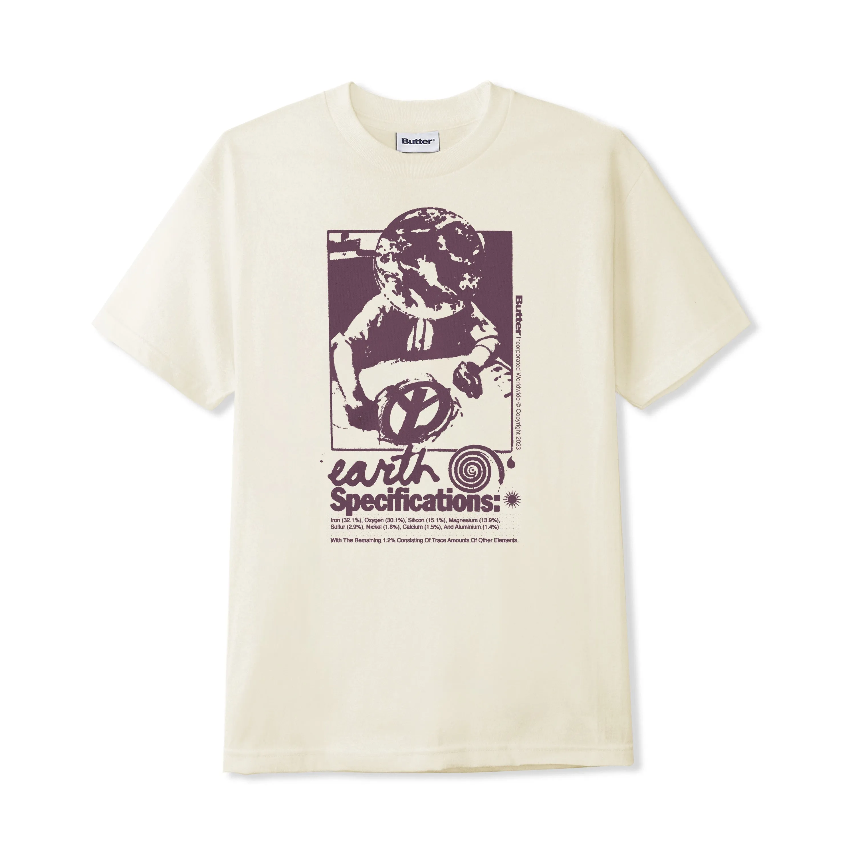 Earth Spec Tee, Cream