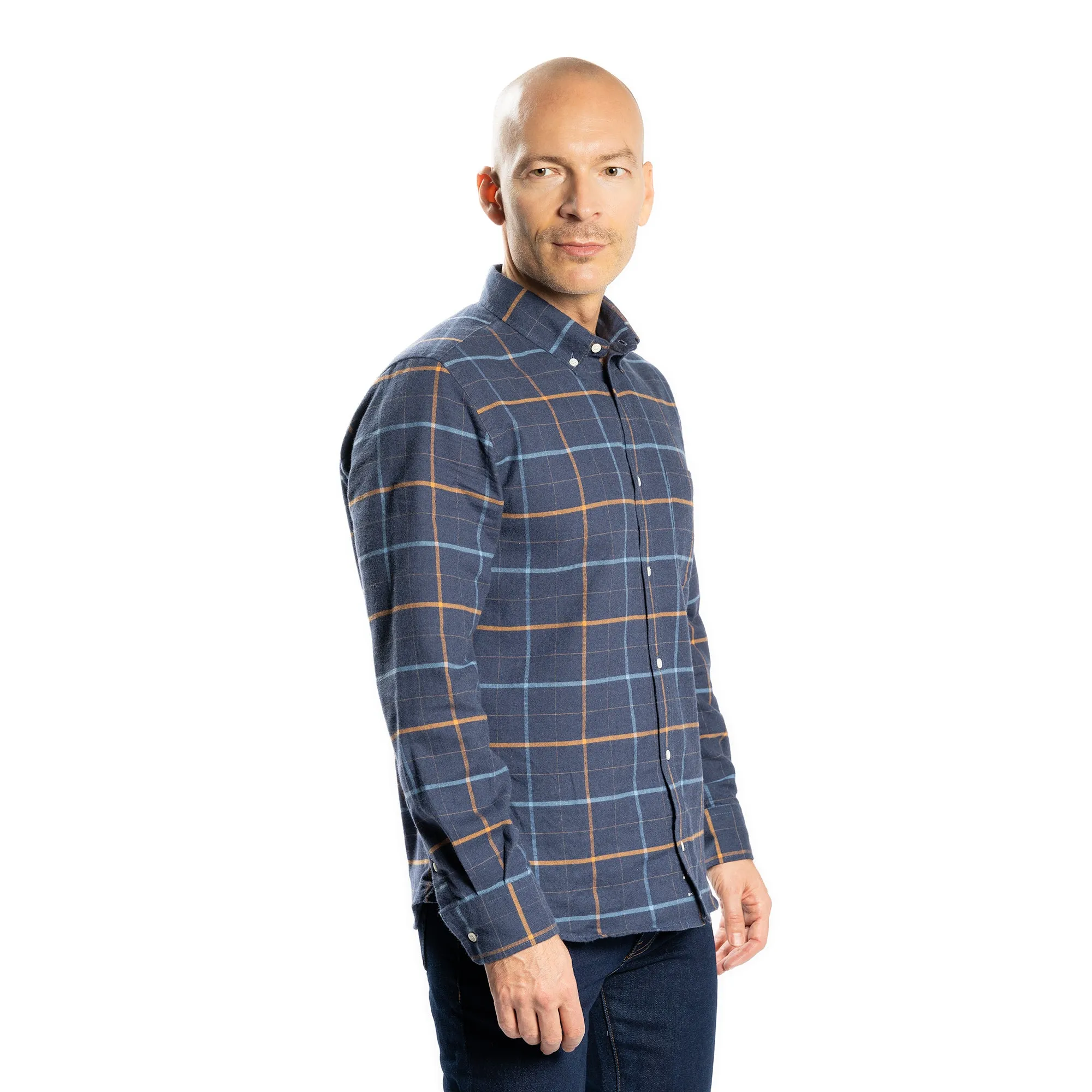 Everyday Flannels - Navy Windowpane