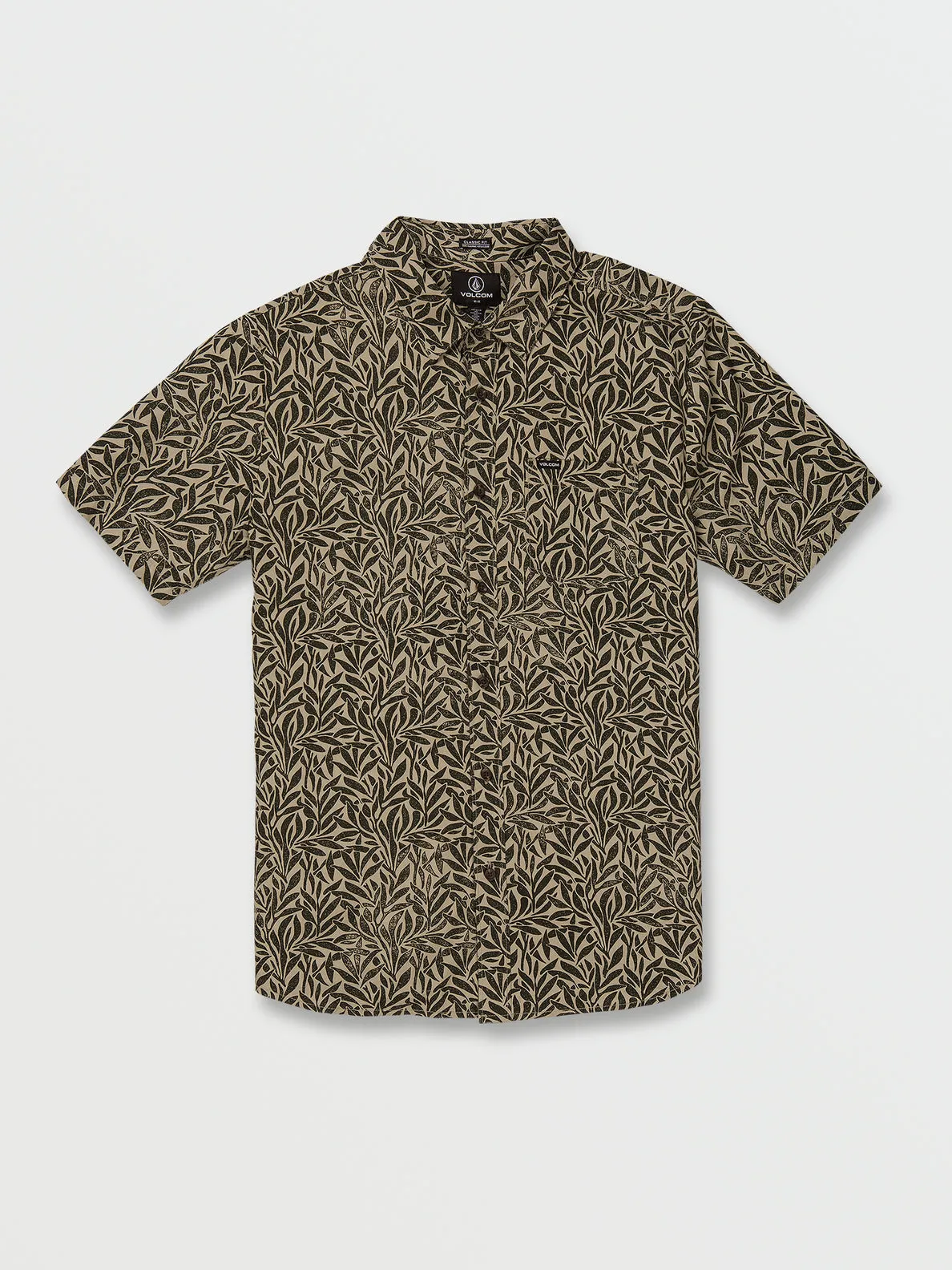 Falling Leaf Short Sleeve Shirt - Pewter