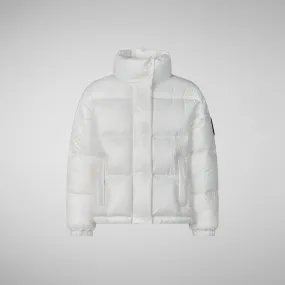 Girls' animal free puffer jacket jacket Cini in off white