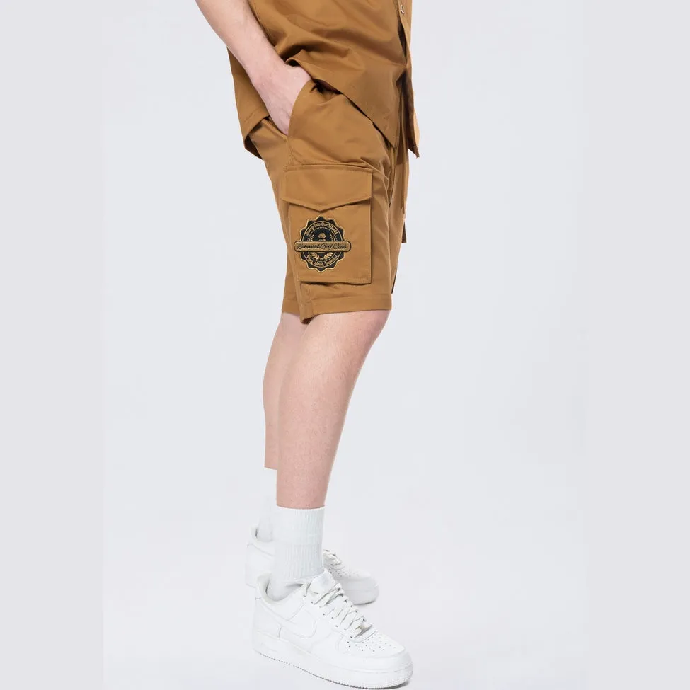 Golf Club Woven Cargo Twill Lounge Shorts - Timber