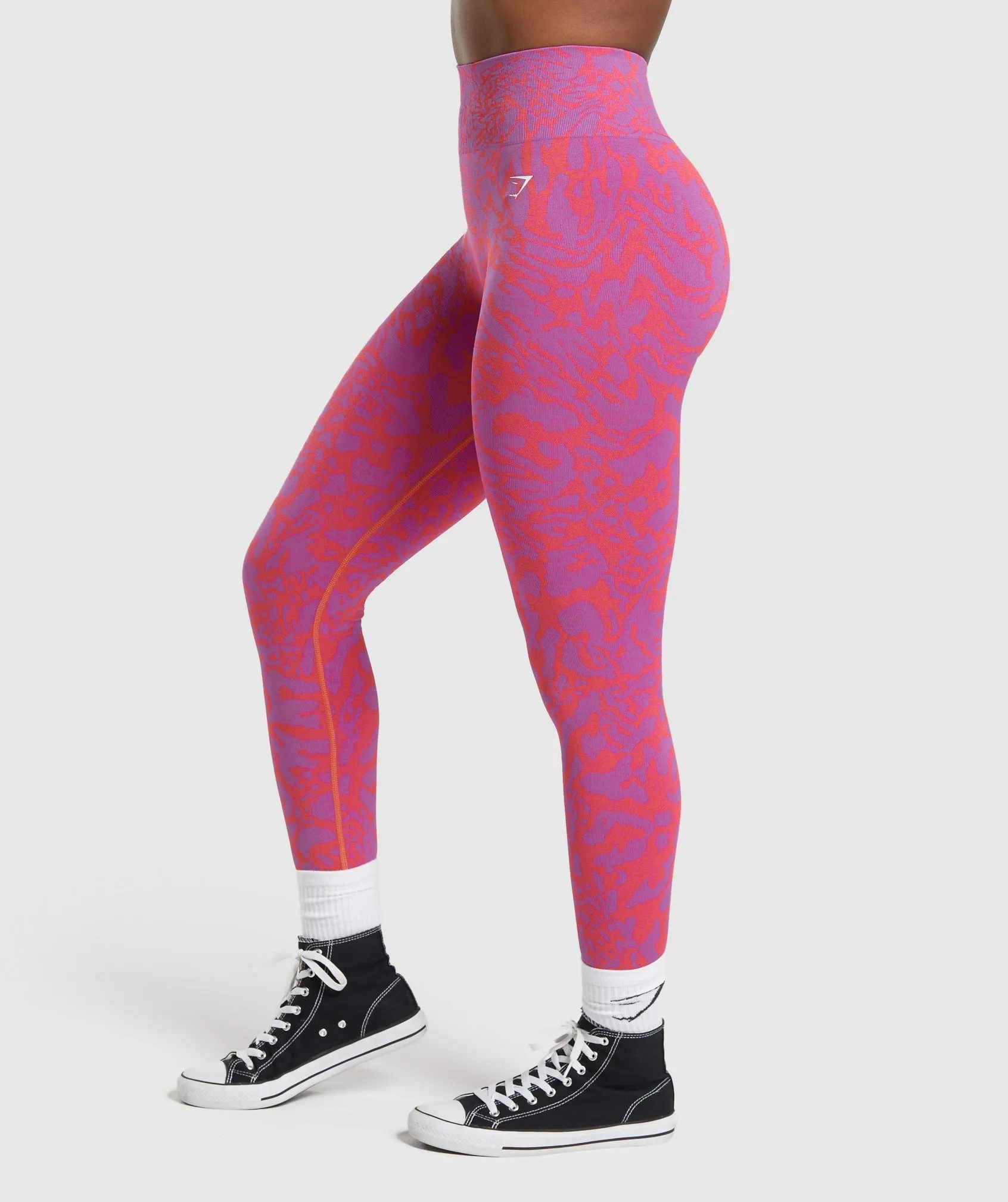 Sleek Shelly Pink/Fly Coral Gymshark Adapt Safari Seamless Leggings