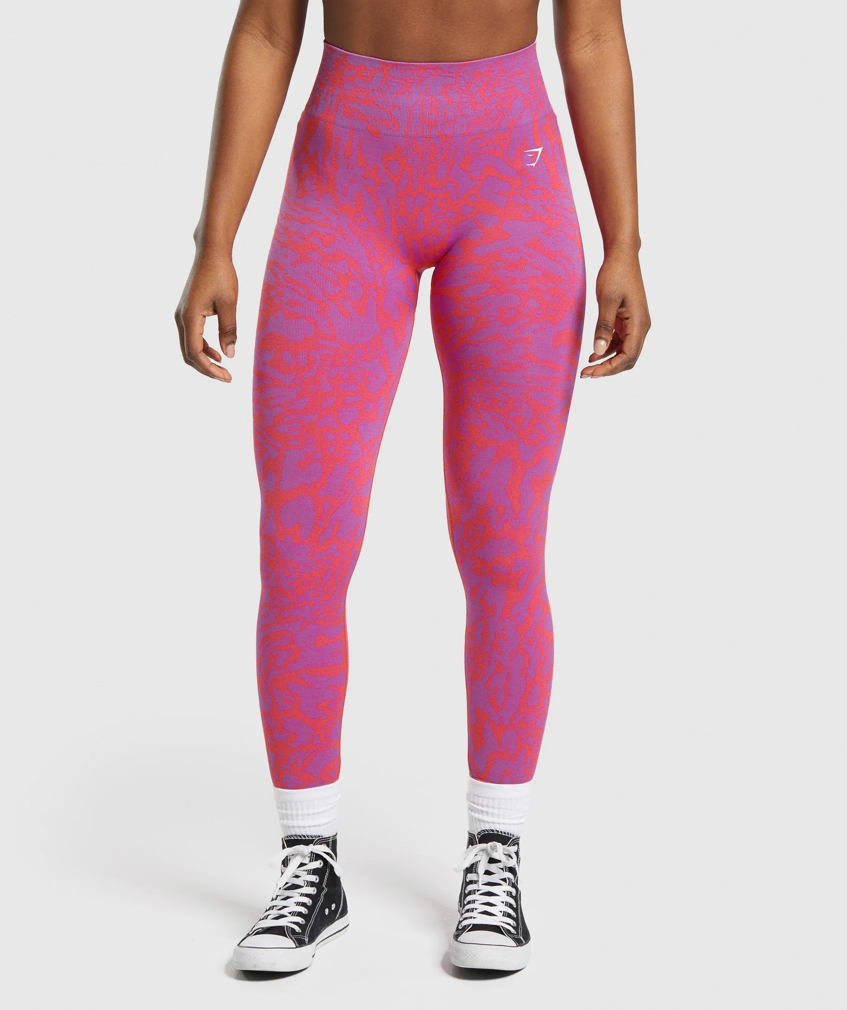 Sleek Shelly Pink/Fly Coral Gymshark Adapt Safari Seamless Leggings