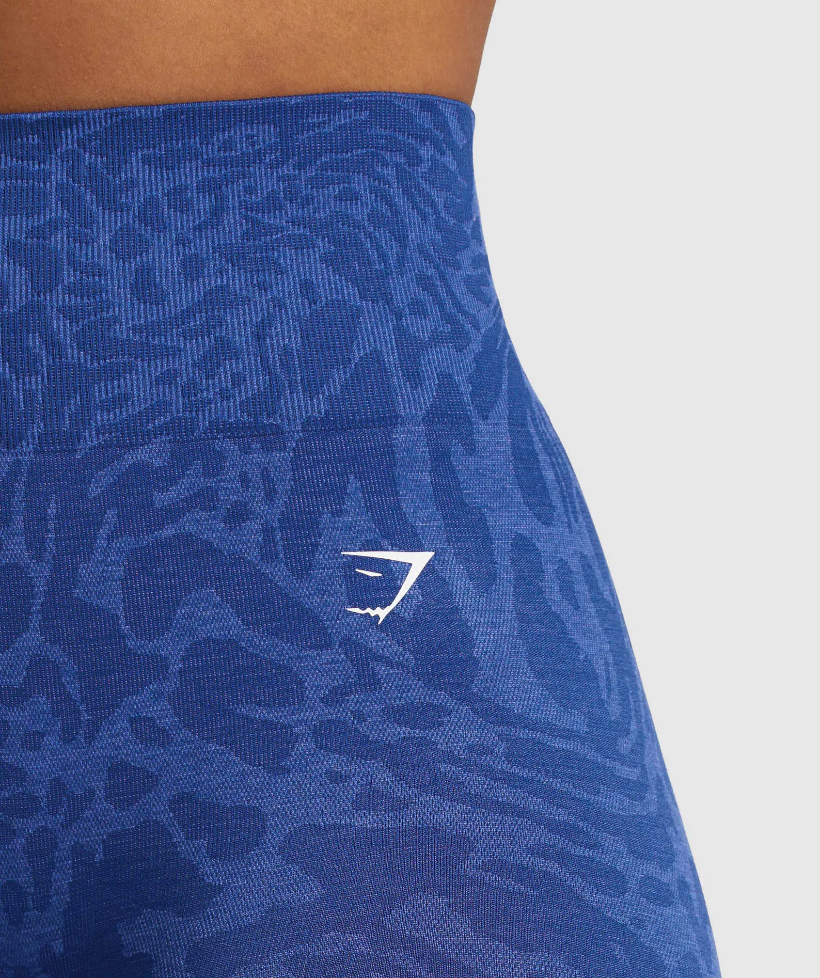 Optimized Wave Blue/Iris Blue Gymshark Adapt Safari Seamless Leggings for Workout
