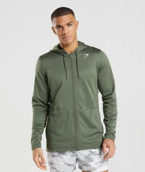 Gymshark Arrival Zip Up Hoodie - Core Olive