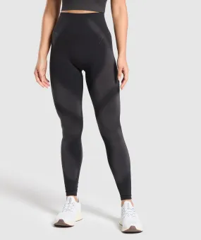 Black/Asphalt Grey Gymshark Blur Seamless High-Performance Leggings