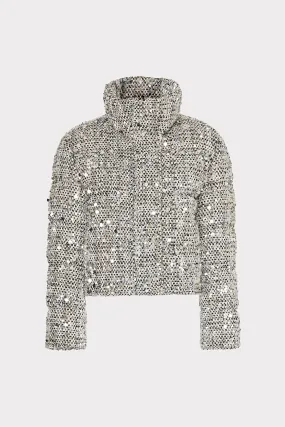 Hayes Sequin Tweed Puffer