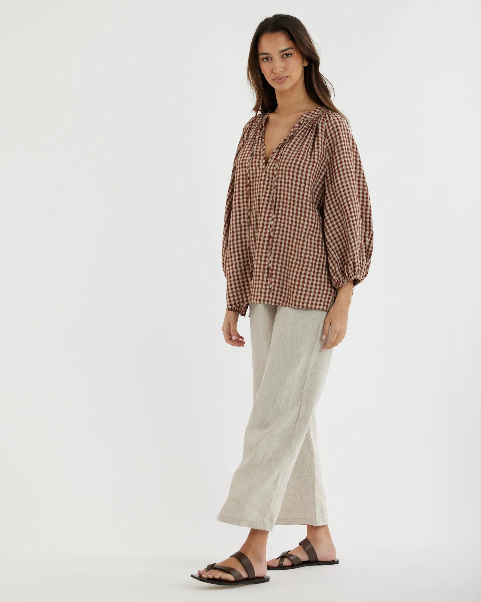 Hazel Checked Blouse