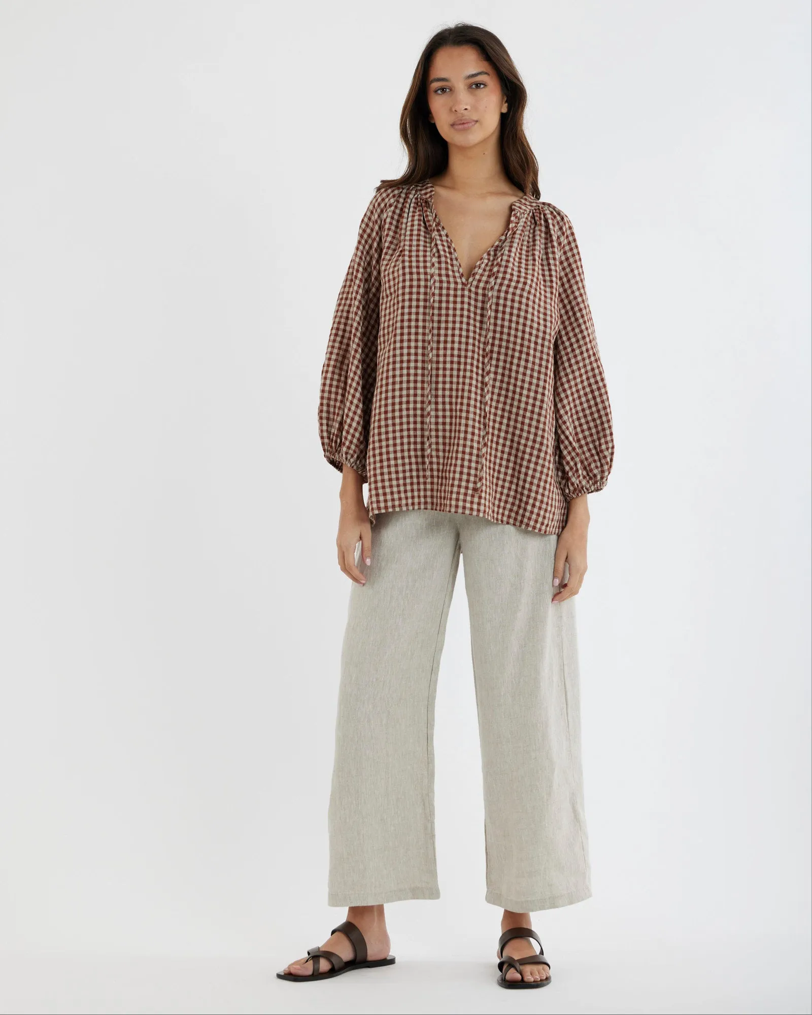 Hazel Checked Blouse