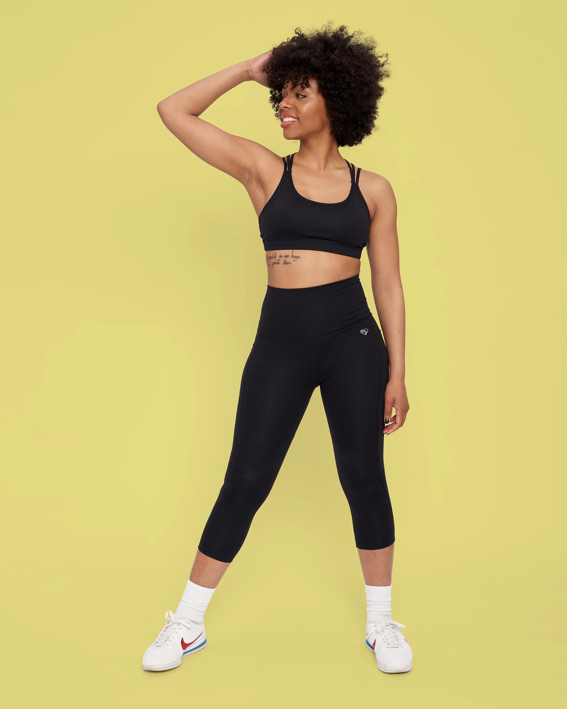 HERO Super Hold Cropped Leggings Black