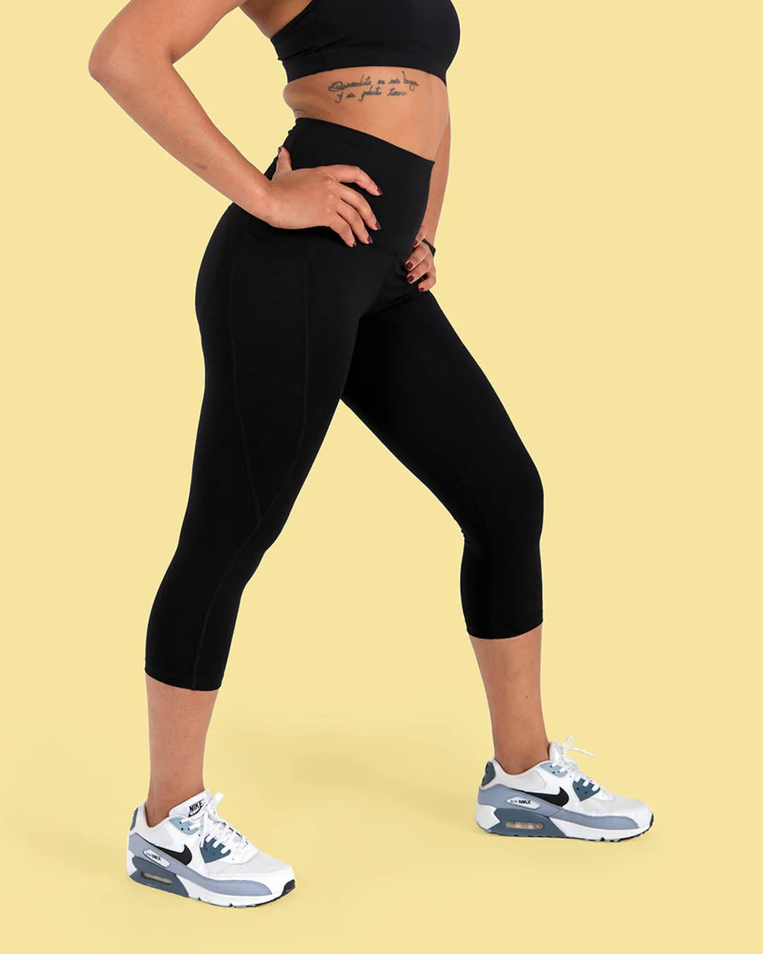 HERO Super Hold Cropped Leggings Black