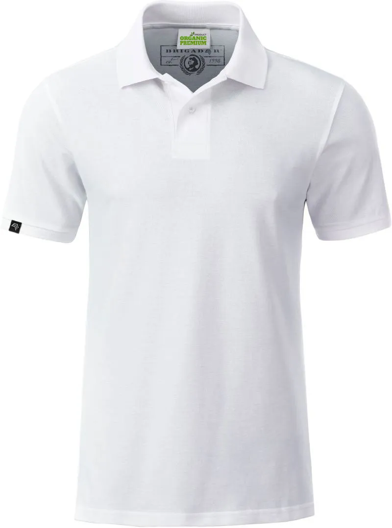 JAN 8010 ― Herren Bio-Baumwolle Polo Shirt - Weiß