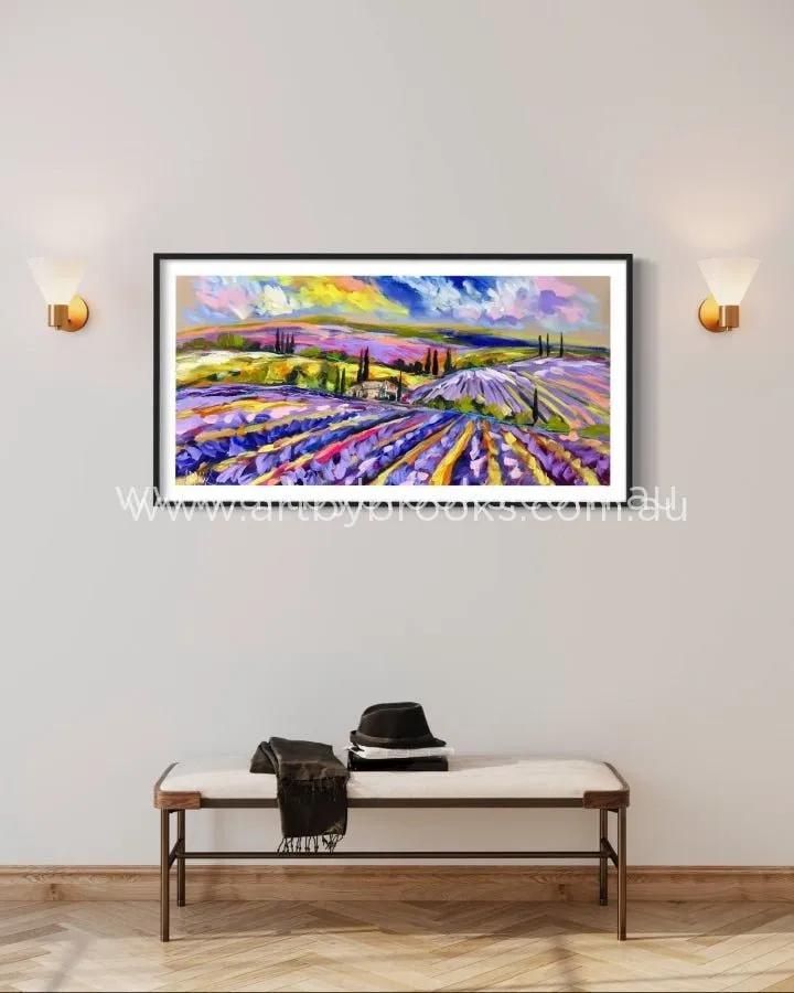 Lavender Fields in old Provence  -art print