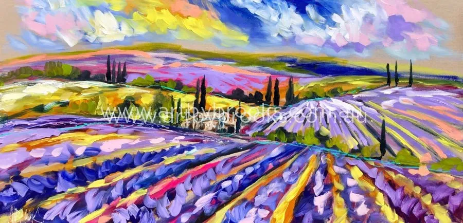 Lavender Fields in old Provence  -art print