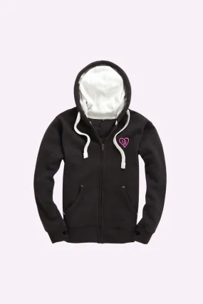 Luxe - Love Black Zip Up Hoodie