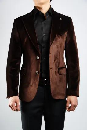 Mayfair Solid Iridescent Velvet Blazer