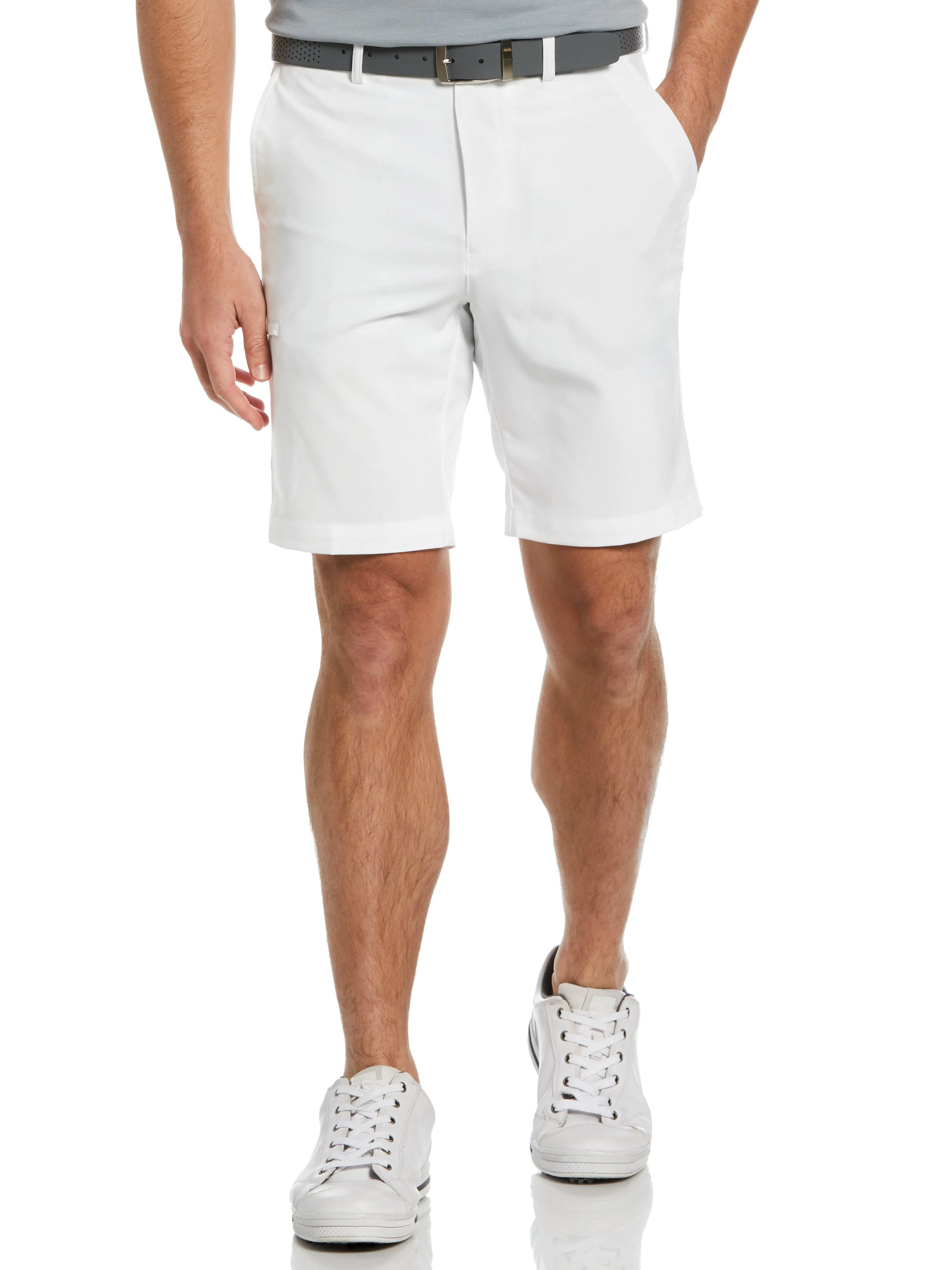 Men's Flat Front Solid Golf Short with Cargo Pocket