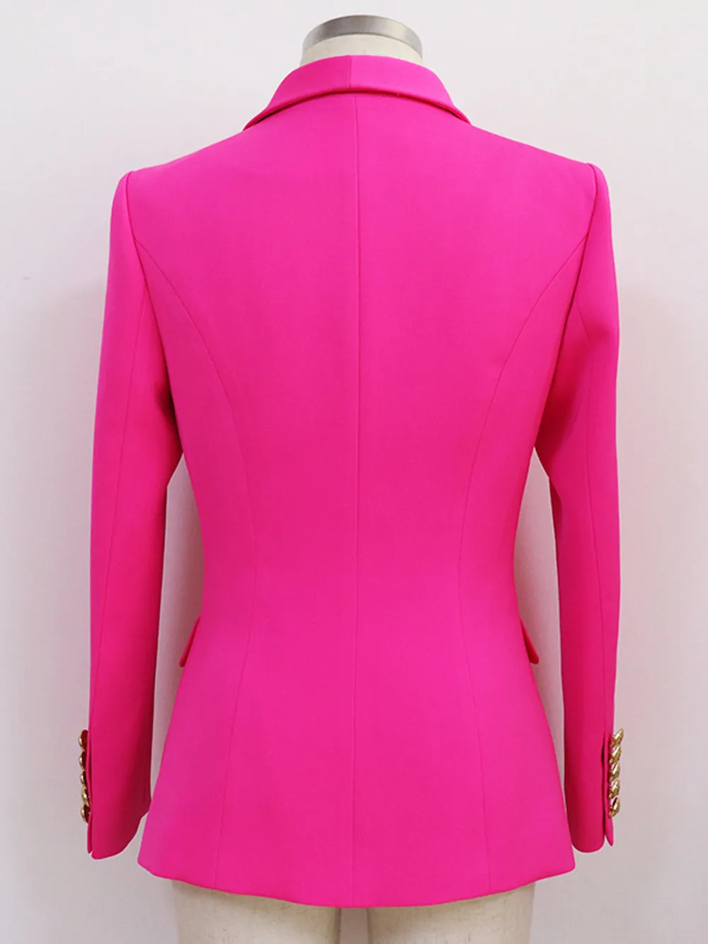 Oversized Fuchsia Double Breasted Blazer