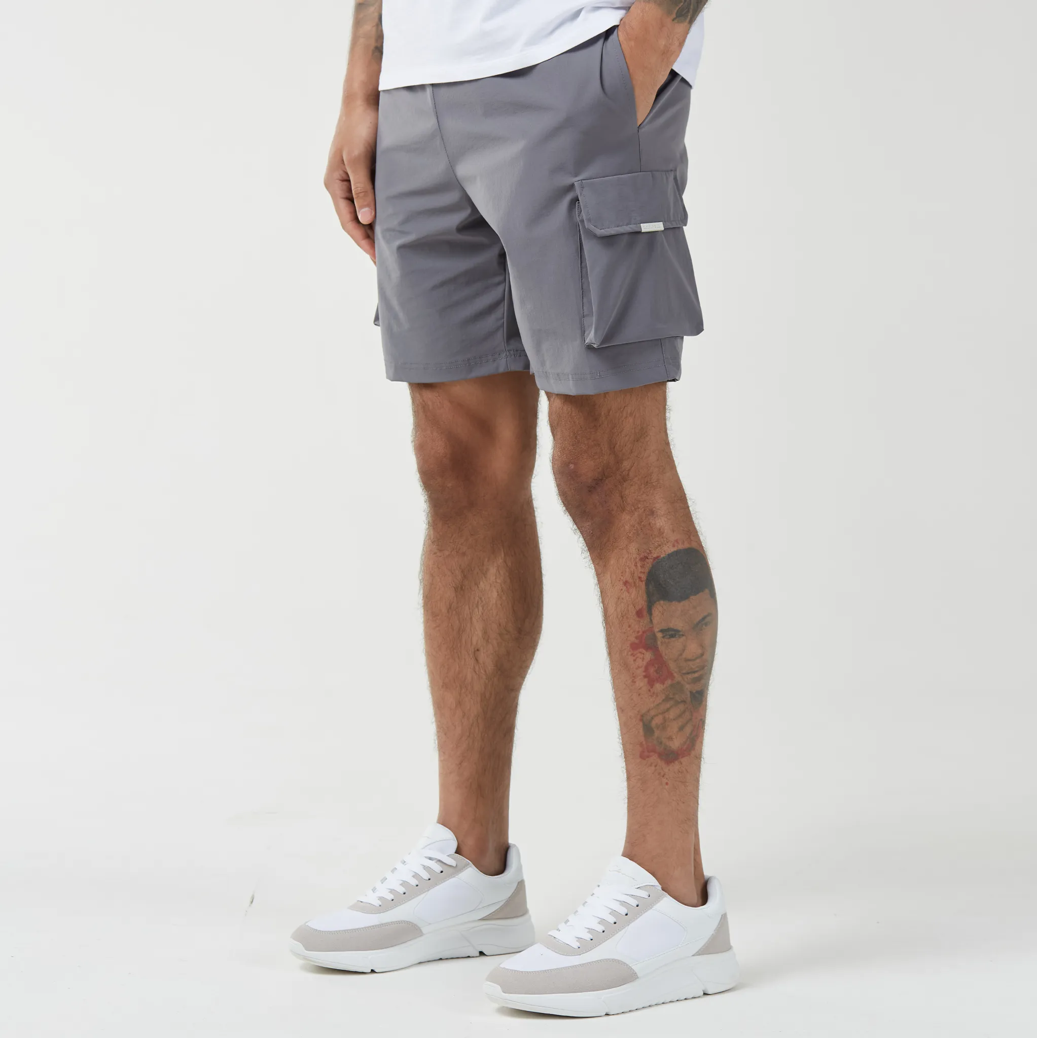 Premium Tech Cargo Short | Charcoal