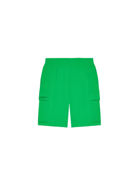 Recycled Cotton Jersey Cargo Shorts—jade green