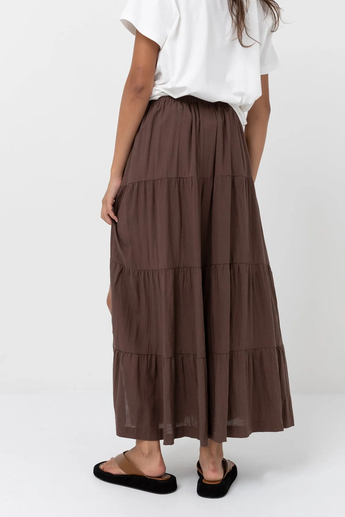 RHYTHM Classic Tiered Maxi Skirt - More Colors Available