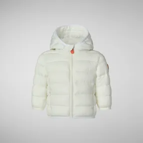 Unisex kids' animal free puffer jacket Wally in off white