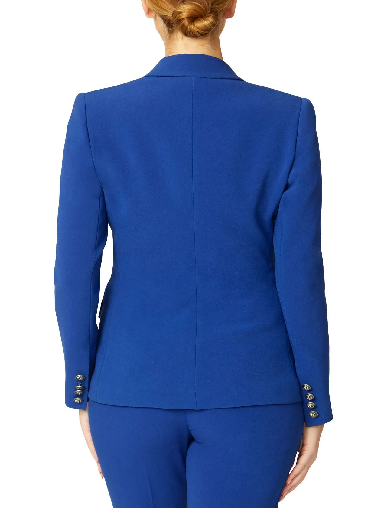 Vanessa Cobalt Double-Breasted Jacket