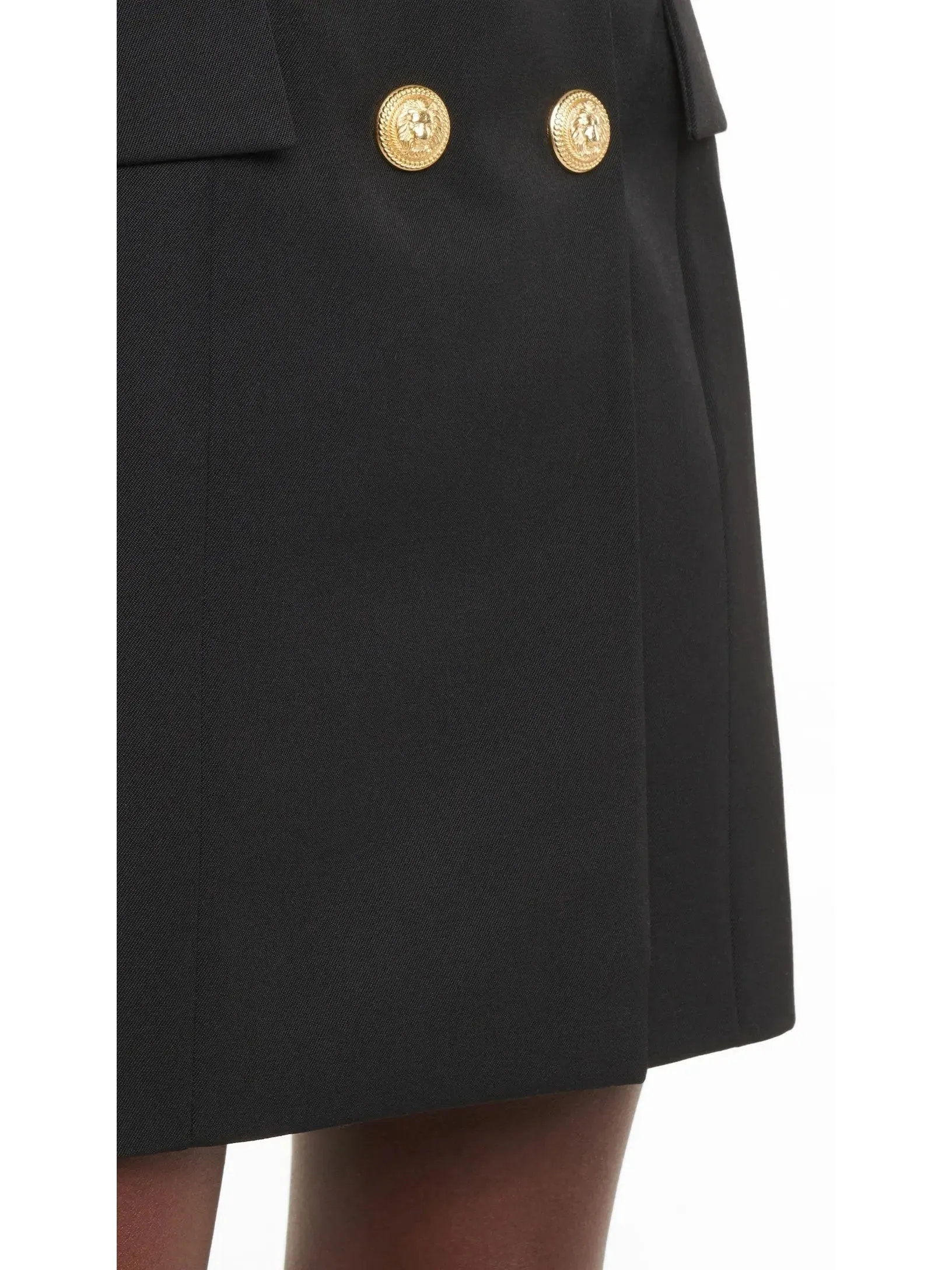 Women’s Double-Breasted Belted Blazer-Dress in Black